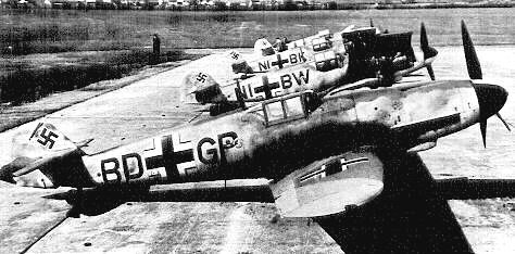 Bf 109 an der Jagdfliegerschule 2 — Ausbildungskontext.